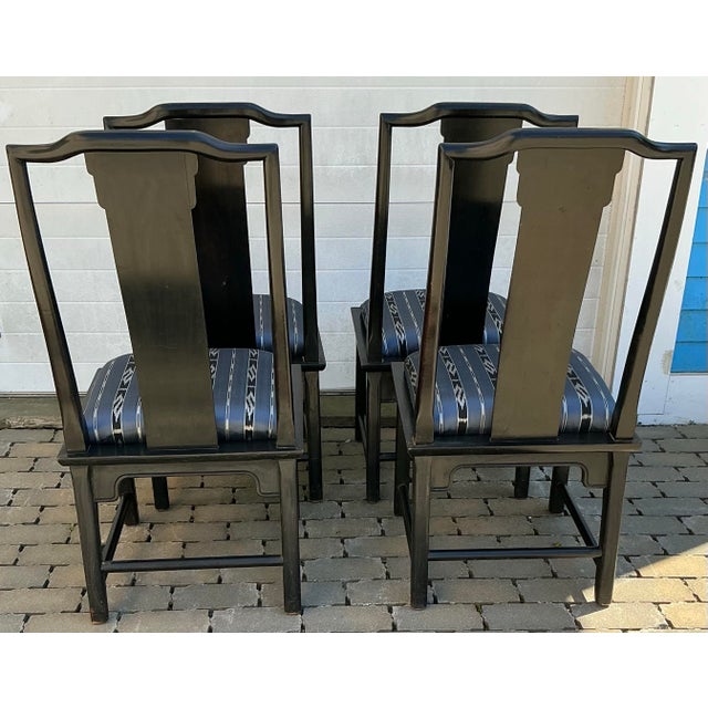 Late 20th Century Set of 4 Vintage Century Furniture “Chin Hua” Dining Chairs Design by Raymond Sobota For Sale - Image 5 of 11