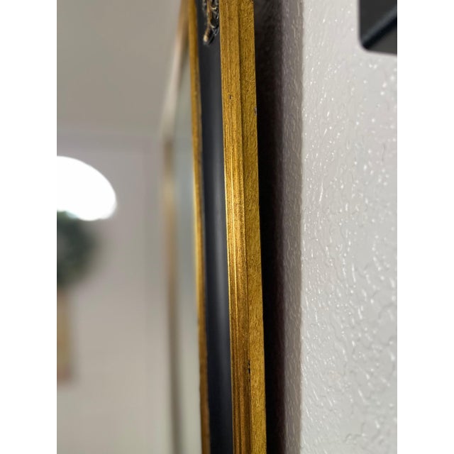 Black Mid-Century Regency Style Gilt and Black Beveled Mirror For Sale - Image 8 of 13