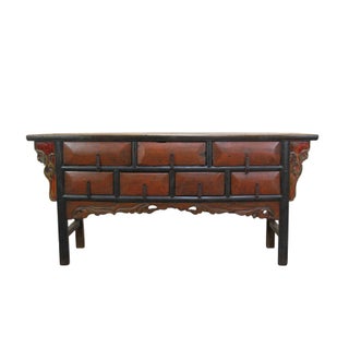 Antique Chinese 72" Long Apothecary Cabinet For Sale