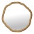 Matthew Izzo Home Cadence Textured Antique Brass Round Wall Mirror For Sale
