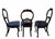 Set of 3 Victorian Carved Balloon-Back Side Chairs A set of three Victorian Victorian-style carved wood side chairs...