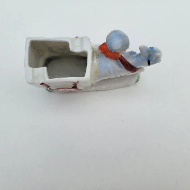 Traditional Mid 20th Century Japan Ashtray Figurine Girl With Donkey and Cart For Sale - Image 3 of 12