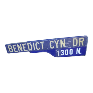 Vintage Porcelain Street Sign – Benedict Canyon Dr, Los Angeles