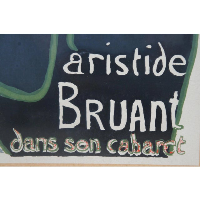 Mid 20th Century Aristide Bruant Dans Son Cabaret Lithograph, Framed For Sale - Image 9 of 10