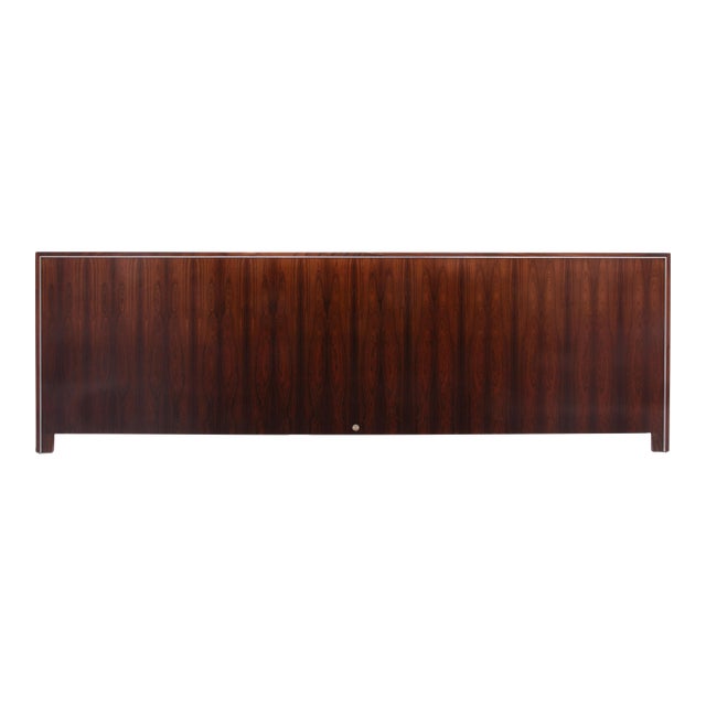 Falster Denmark Rosewood Extra Wide 108" King Headboard Maurice Villency 1975 For Sale