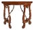Italian Rustic Walnut Demi-Lune Console Table For Sale