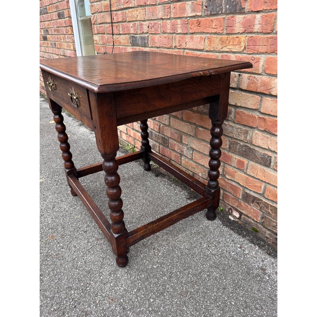 Wood 19th Century English Bobbin Side Table For Sale - Image 7 of 13