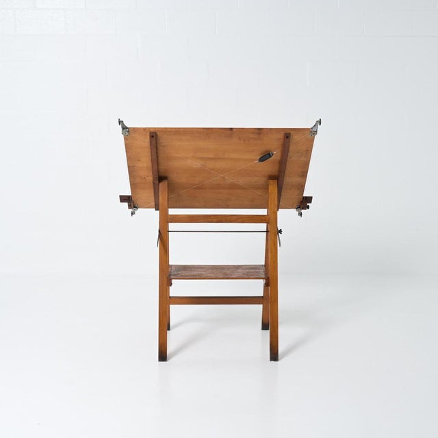Vintage Industrial Drafting Table, 1950s For Sale - Image 11 of 18