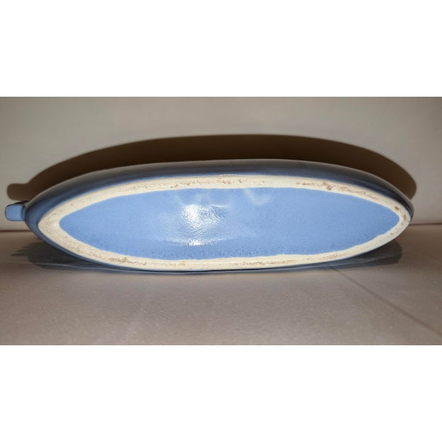 Ceramic 1950s Blue Gondola Ceramic Planter For Sale - Image 7 of 7