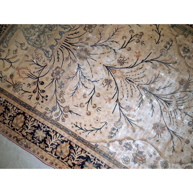 Textile 1880s, Handmade Antique Prayer Indo-Moktasham Rug 4' X 6.2' For Sale - Image 7 of 11