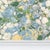 Keats Pebble Marbled Traditional Wallpaper – Blue/Green Double Roll For Sale