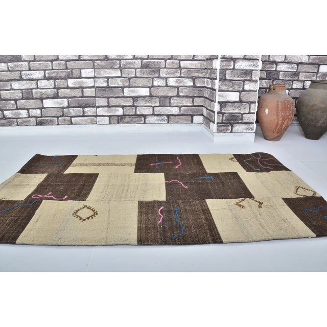 Turkish Vintage Turkish Decorative Kilim For Sale - Image 3 of 10