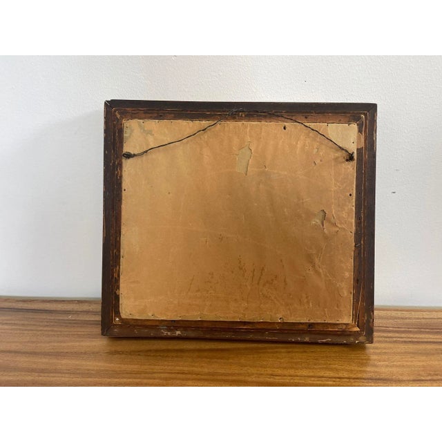 Wood Vintage Wood Framed Mirror With Gilt Wood and Hand Painted Accents. For Sale - Image 7 of 7