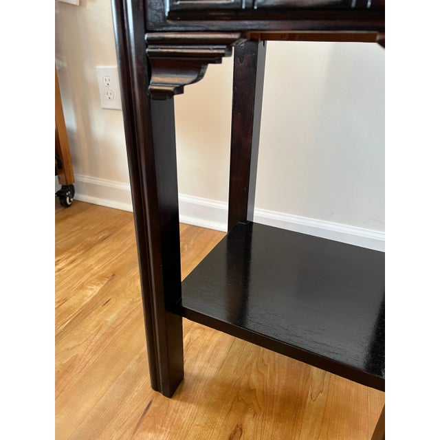 Mid 20th Century Vintage Mid Century Handcrafted Single Drawer Side Table With Lacquered Finish For Sale - Image 4 of 13