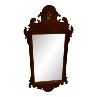 English Mahogany Chippendale Mirror Crowned With Prince of Wales Feathers For Sale