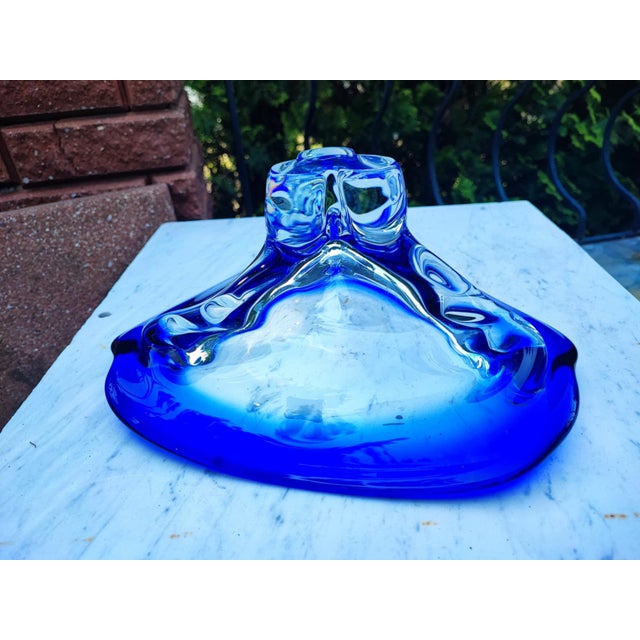 Blue Bohemia Cobalt Plate from Egermann, 1970s For Sale - Image 8 of 10