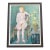 1970’s Original Abstract Expressionist Female Nude in Interior Naive Painting For Sale