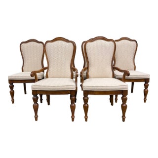 Vintage Stanley Furniture French Louis Provincial Dining Chairs - Set of 6 For Sale