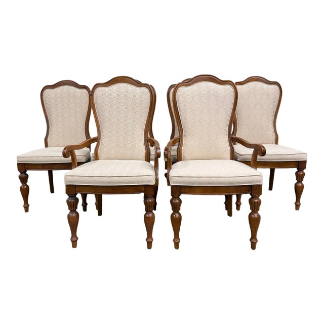 Vintage Stanley Furniture French Louis Provincial Dining Chairs - Set of 6 For Sale