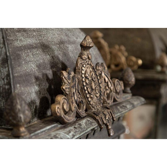 Large French Bronze and Iron Lantern For Sale - Image 6 of 10