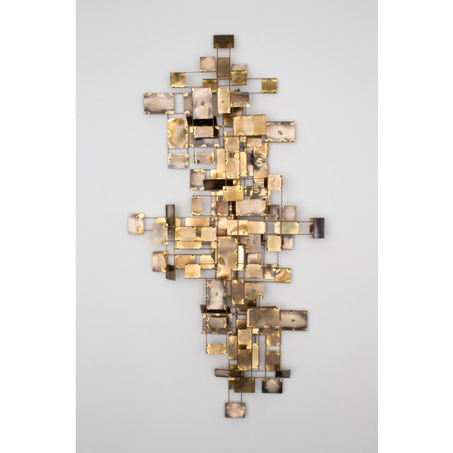 Metal Vintage Mid Century "Labyrinth" Wall Sculpture by Curtis Jere For Sale - Image 7 of 8