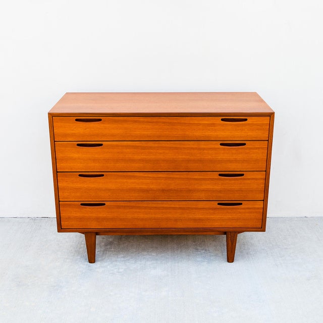Wood 1960s Restored Ib Kofod-Larsen Danish Modern Teak Chest of Drawers by Brande Mobelfabrik For Sale - Image 7 of 16