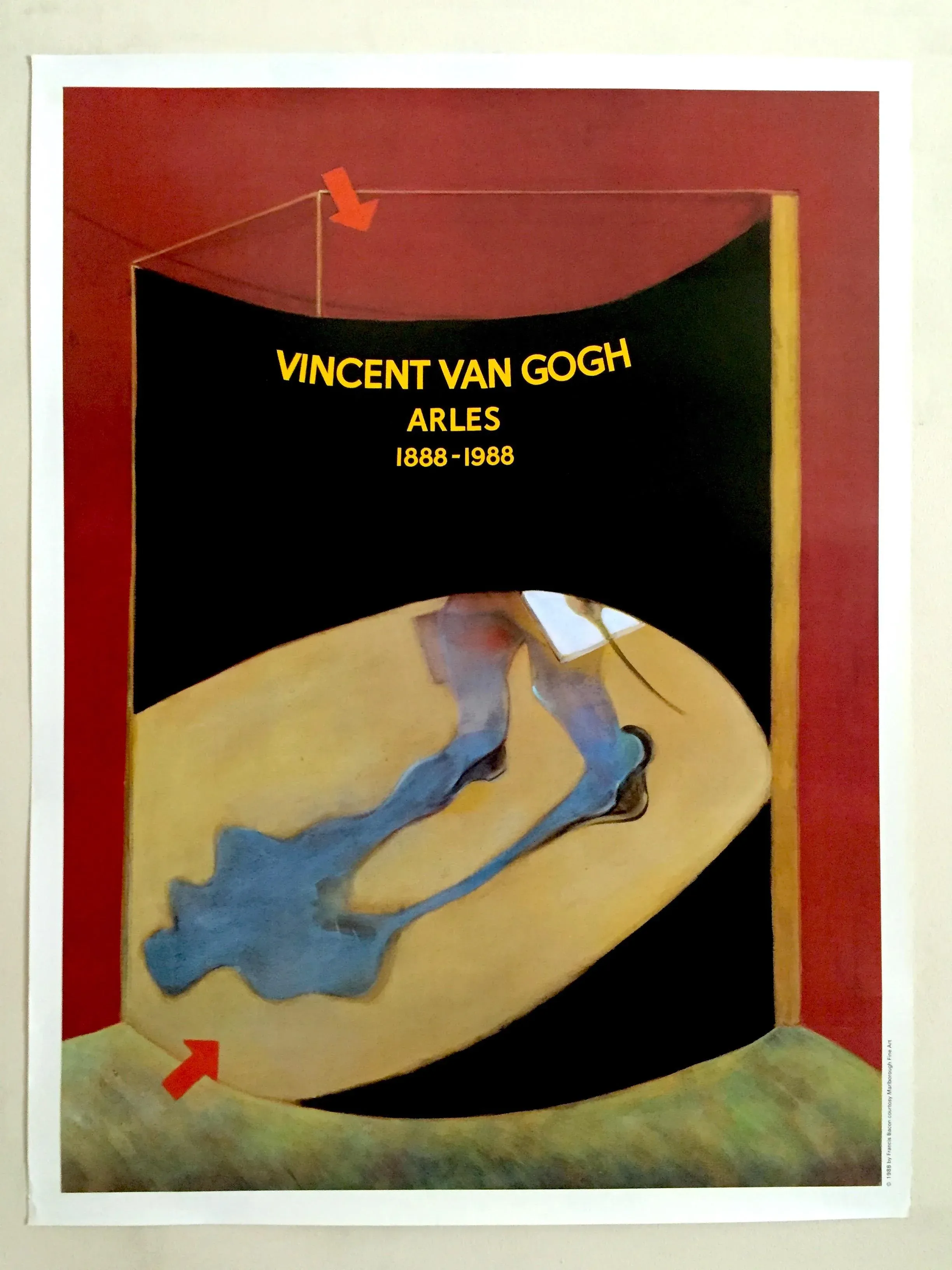Francis Bacon Vintage 1988 Lithograph Print Exhibition Poster