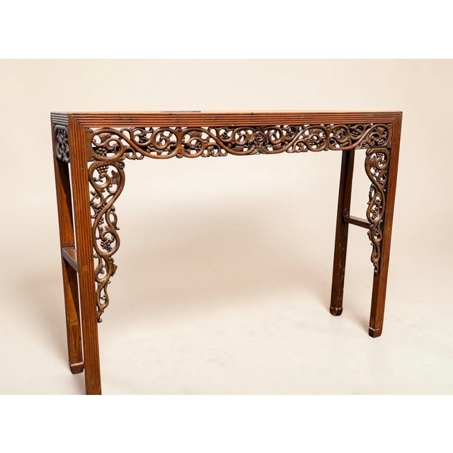 A beautiful intricate carved table. Of China origin circa 1900-1920. AsianOf good measurements @ 44” x 69” x 14”. Use as a...