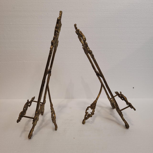 Gold 18th Century Baroque Lecterns in Ormolu, Spain, Set of 2 For Sale - Image 8 of 18