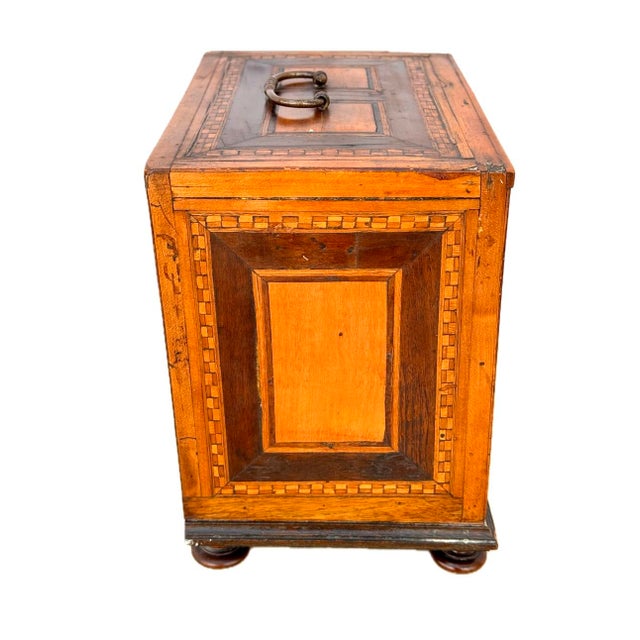 Brown 17th Century German Marquetry Table Cabinet For Sale - Image 8 of 11