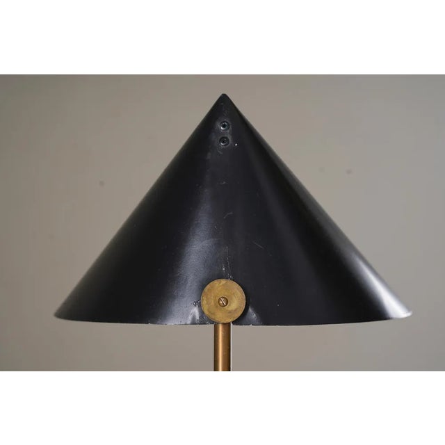 Metal Mid-Century Scandinavian Table Lamp attributed to Svend Aage Holm Sørensen for Asea, 1950s For Sale - Image 7 of 11
