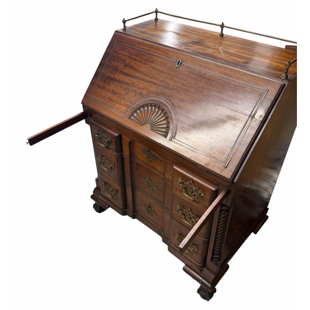 Antique Mahogany Secretary Desk For Sale - Image 4 of 12