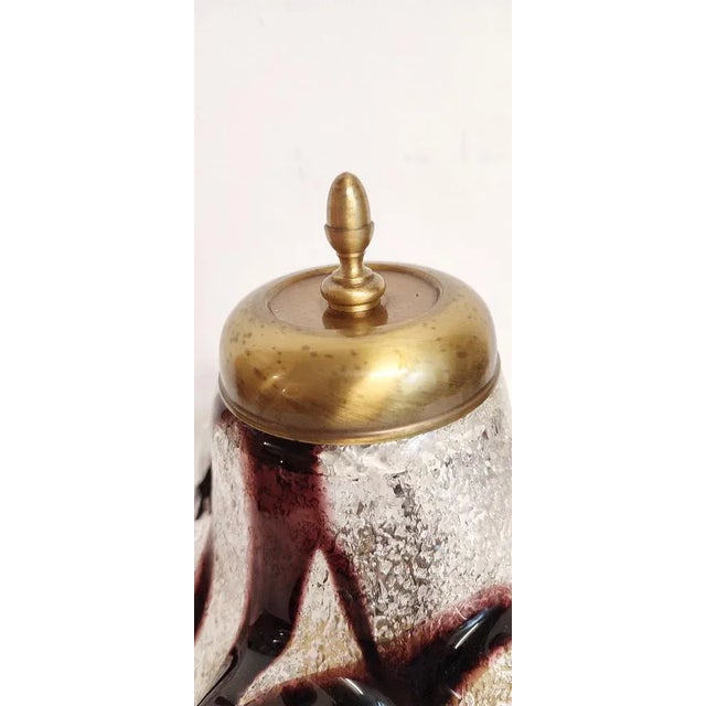 Metal Table Lamp with Glass Tulip. Italy, 1980s For Sale - Image 7 of 13