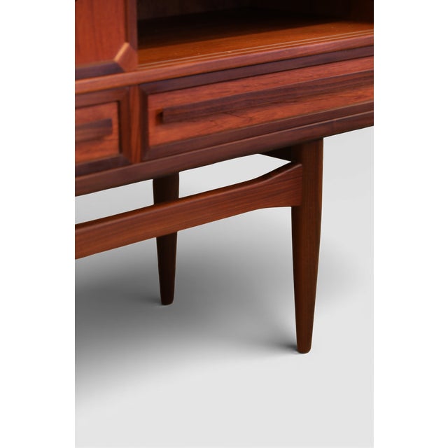 Danish Sideboard in Teak and Walnut with Sliding Doors, 1960s For Sale - Image 6 of 18