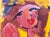 Oswaldo Subero "Jacucci" Contemporary Abstract Pink & Yellow Expressionist Female Painting, 2005 For Sale - Image 11 of 12