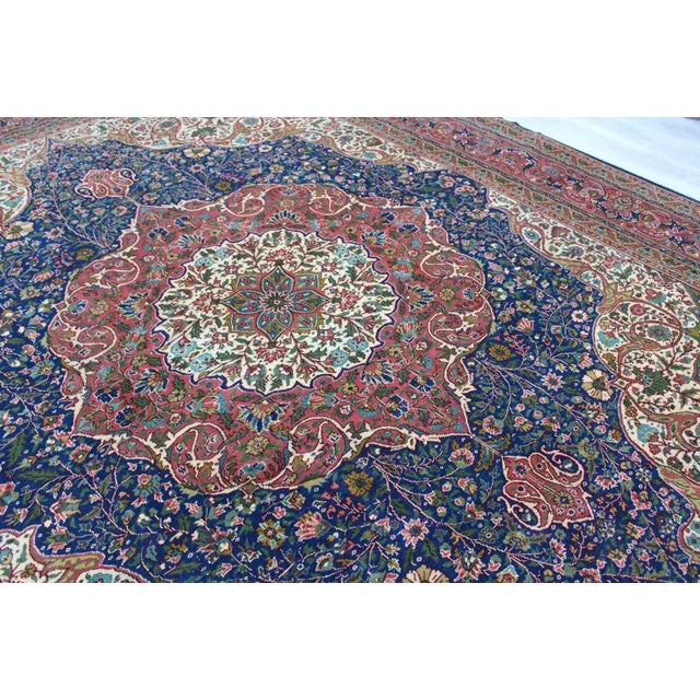 Large Vintage Turkish Area Rug - 111.5"x 143" For Sale - Image 4 of 13