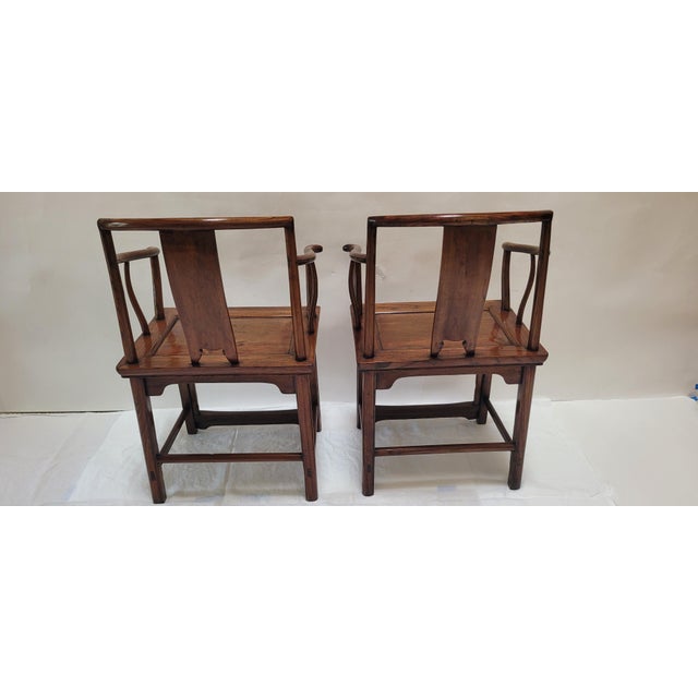19th Century Pair of Wenyi Armchairs For Sale - Image 4 of 10