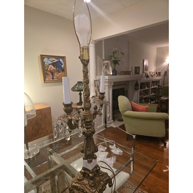 Stone Vintage Regency Table Lamps - a Pair For Sale - Image 7 of 10