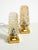 Brass Bedside Lamps with Gold Bubble Glass Shades, 1960s, Set of 2 For Sale - Image 15 of 18