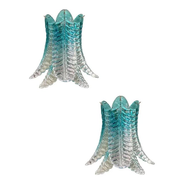 Greeen Felci Murano Glass Wall Sconces by Simoeng, Set of 2 For Sale - Image 6 of 6
