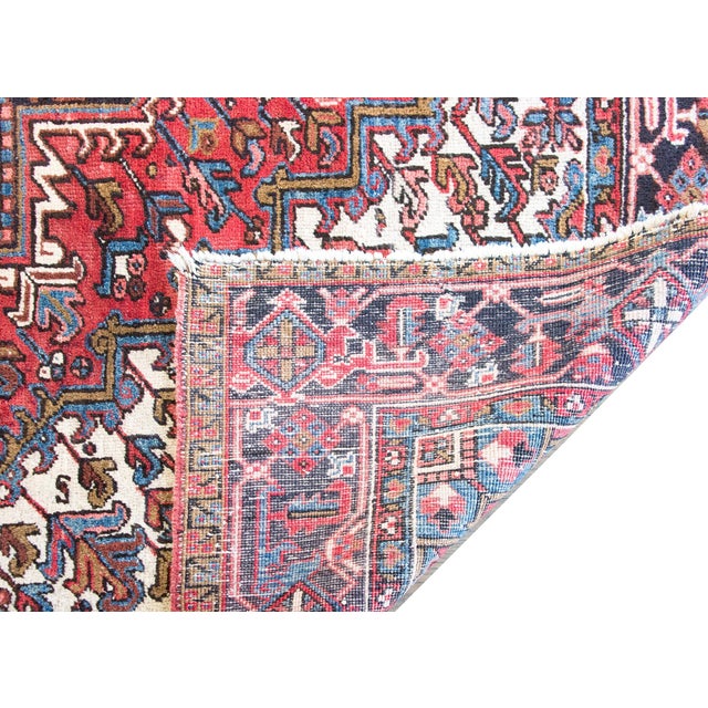 Early 20th Century Persian Heriz Rug For Sale - Image 14 of 15