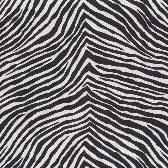 Schumacher Zebra Fabric in Black For Sale