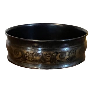 Antique Early 19th Century English Regency Black Lacquer Wine Decanter Bottle Coaster For Sale