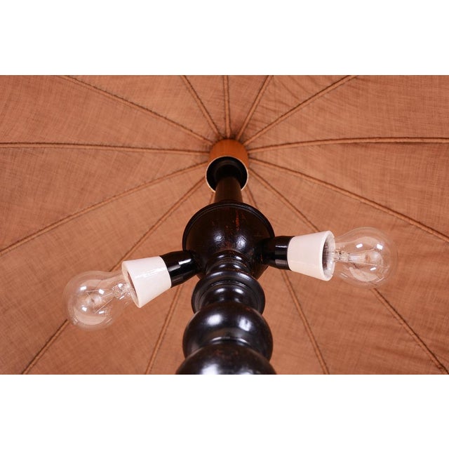 Art Deco Floor Lamp in Beech, Czech, 1910s For Sale - Image 3 of 12