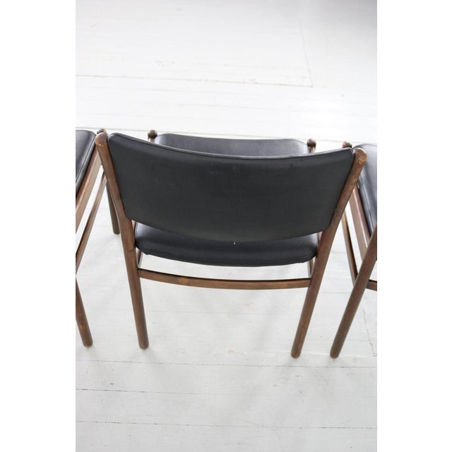 Wooden Chairs with Leatherette Upholstery, Italy, 1960s, Set of 3 For Sale - Image 16 of 18