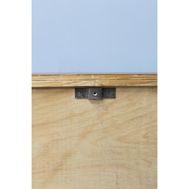 Brown Mid-Century Standing Mirror with Shelf, Former Czechoslovakia, 1960s For Sale - Image 8 of 10