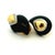 Vintage Maz 14k Gold Onyx and Diamond Clip Earrings, A Pair For Sale - Image 15 of 16