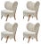 Moonlight Sheepskin Tmbo Lounge Chairs by Mazo Design, Set of 4 For Sale