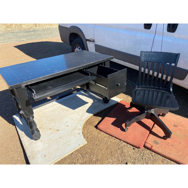 Farmhouse Pottery Barn Desk Set of 2 For Sale - Image 3 of 11