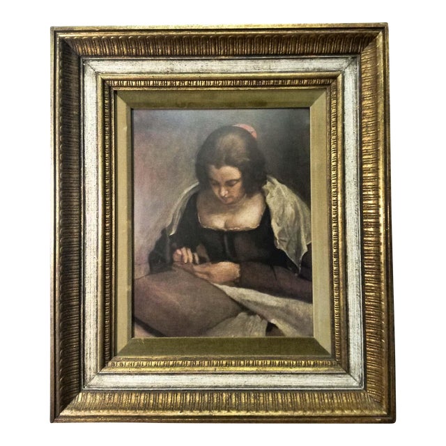 Catalda Fine Arts "Needle Woman" Lithographic Print Chairish